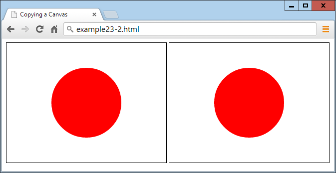 The image on the right is copied from the left-hand canvas