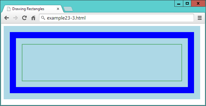 Drawing concentric rectangles