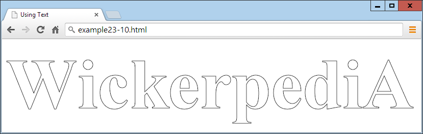 The text has been written to the canvas