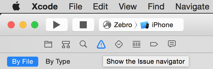 Viewing the issues pane.