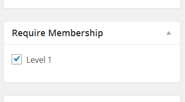 Check which levels are required to view this page