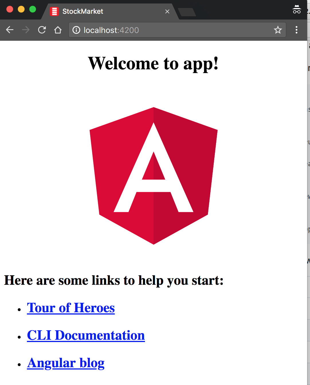 Live Running Angular Application