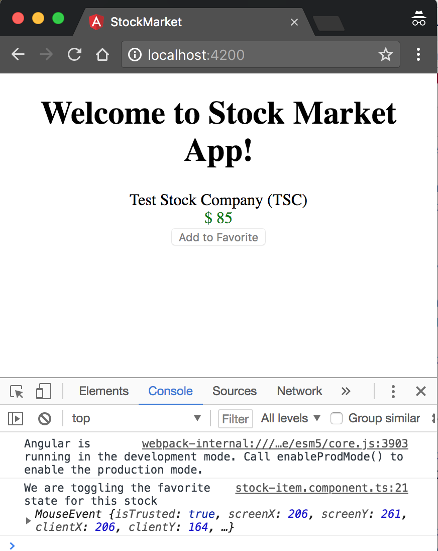 Allow favoriting stocks