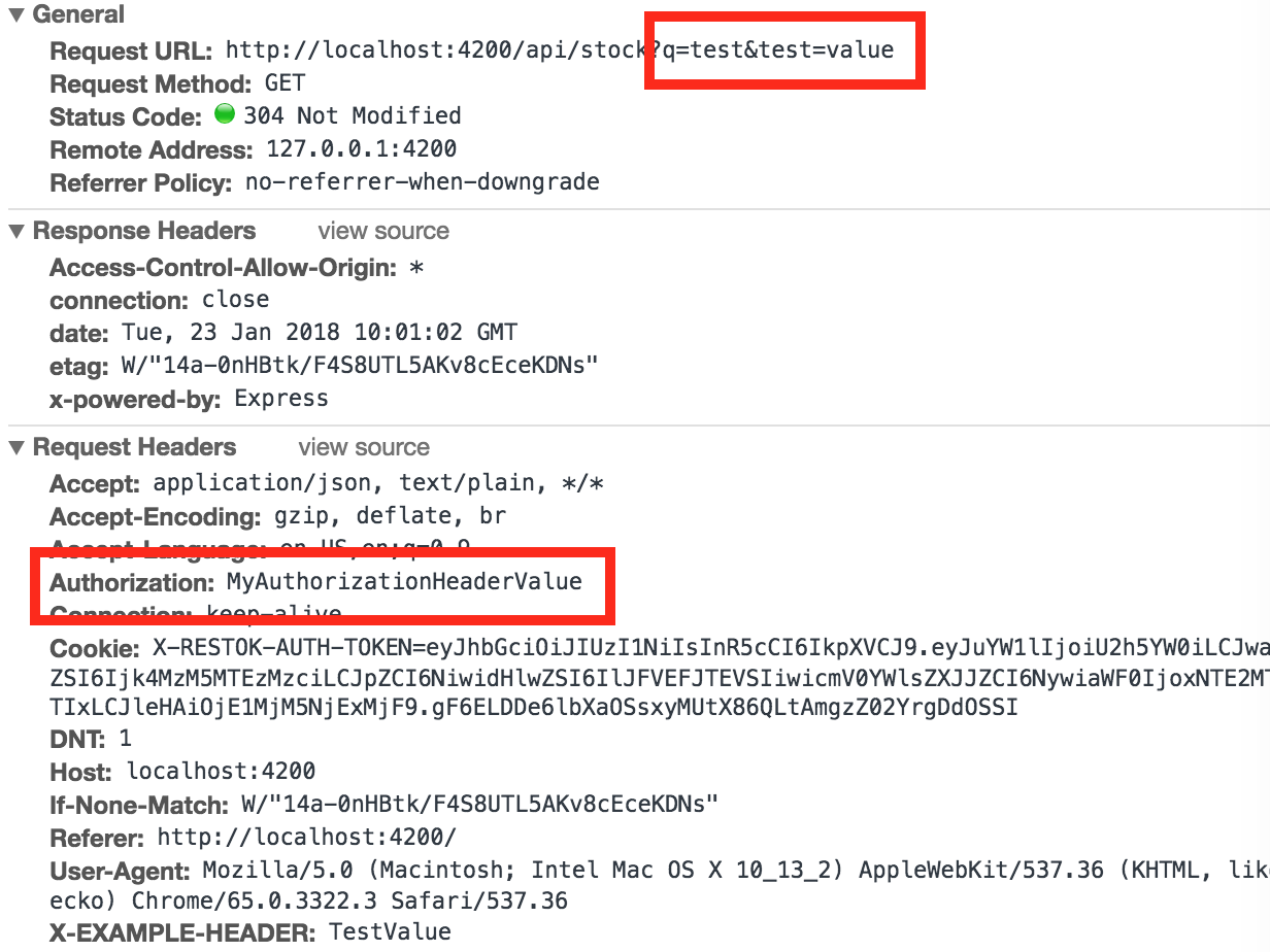 Headers and Query Params