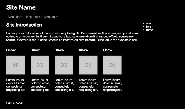 layout with extra container