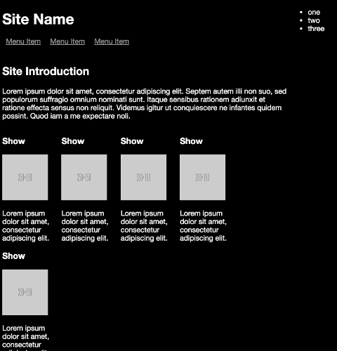 The final grid layout