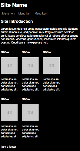 The final flexbox layout