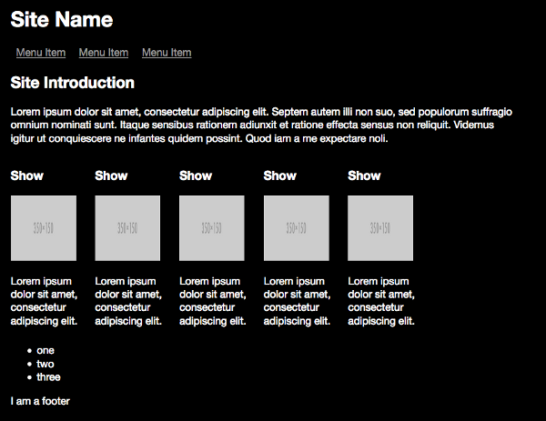 The new page structure