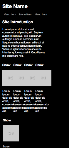 What happens on a smaller screen size