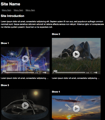 Videos loaded on a tablet device