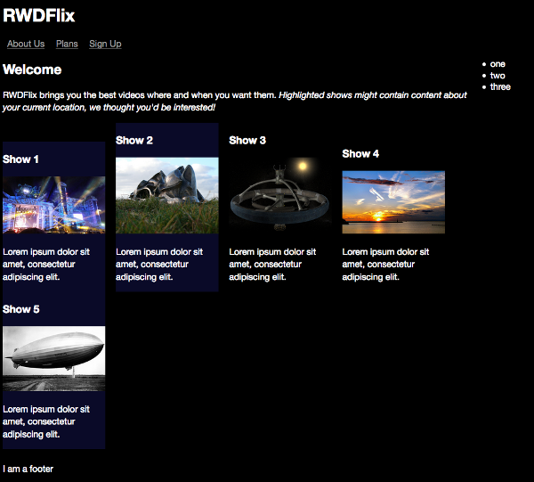 Shows highlighted that match user location