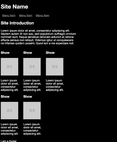 The aside element is hidden