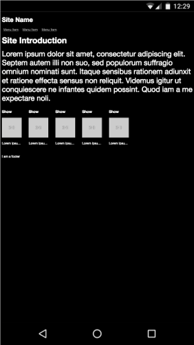 Mobile first with no viewport