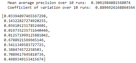 Summary over 10 Runs for Overcomplete Autoencoder with Single Hidden Layer and Linear Activation Function