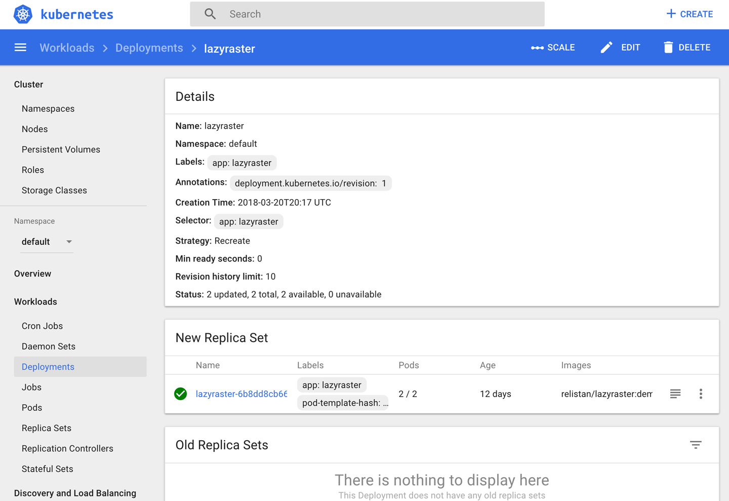 Lazyraster Service Dashboard