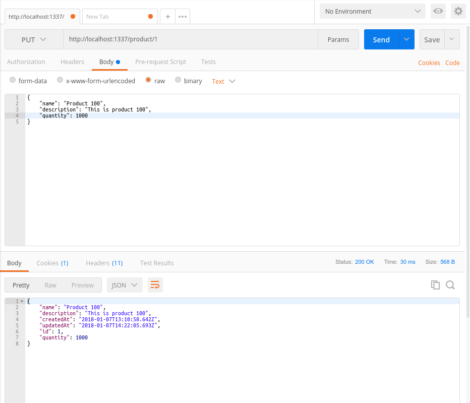 Sending a PUT request