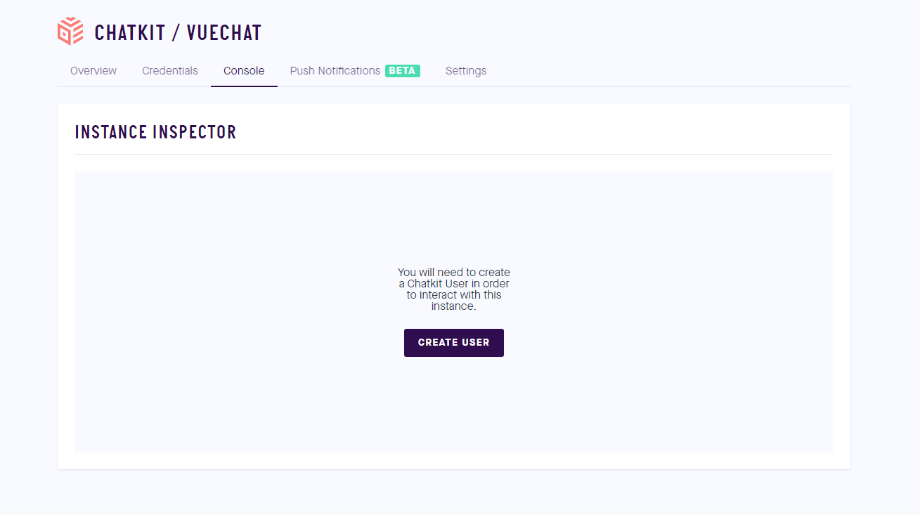 Creating a ChatKit user