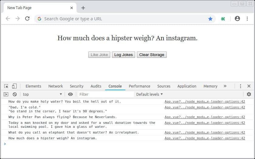 Listing jokes to the console