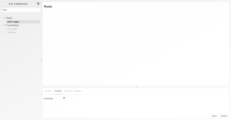 State component with knobs