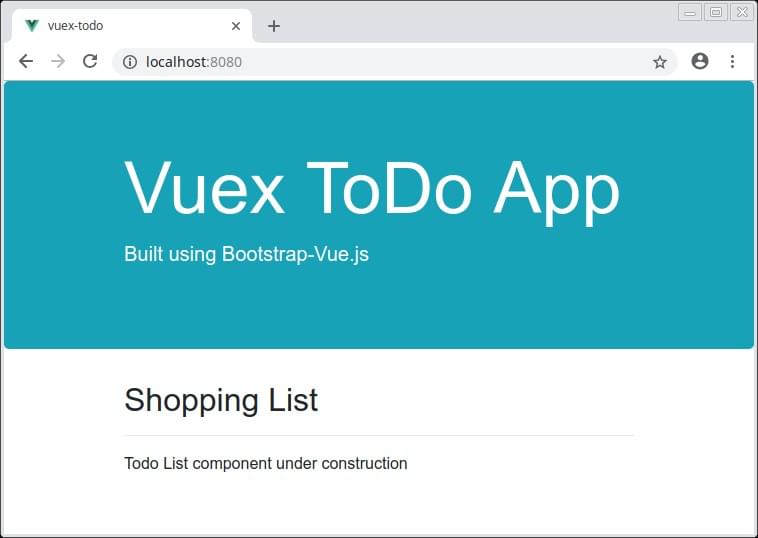 Scaffolding of Vuex app