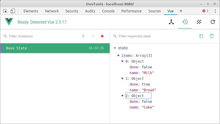 Vue DevTools in action