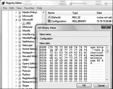 Configuration registry value