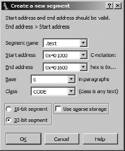 Manual creation of the .text section