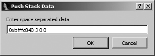 x86emu stack data dialog