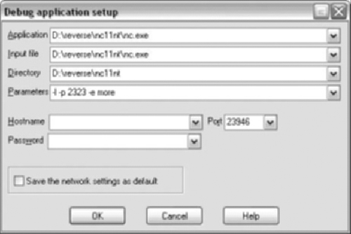 Debugger Application Setup