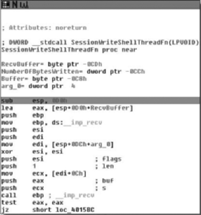SessionWriteShellThreadFn Function