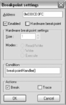 Setting a Condition to the Handler