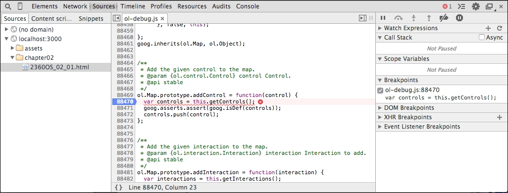 Time for action – using the JavaScript console