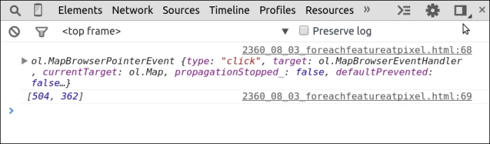 Time for action – understanding the forEachFeatureAtPixel method
