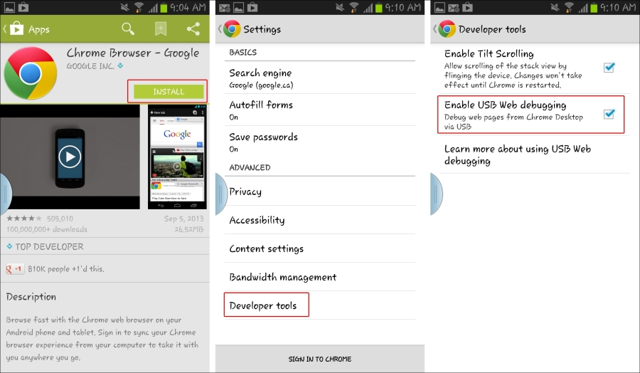 Debugging on Android