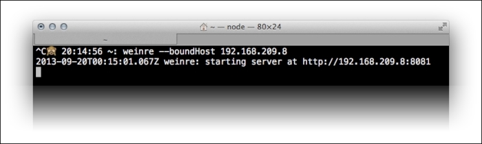 Getting started with WEINRE
