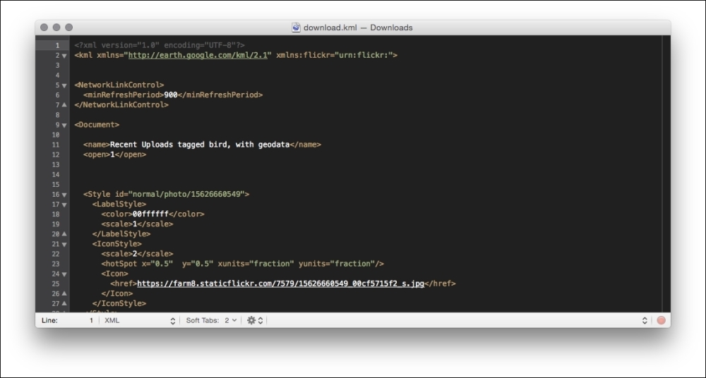 Time for action – getting Flickr data