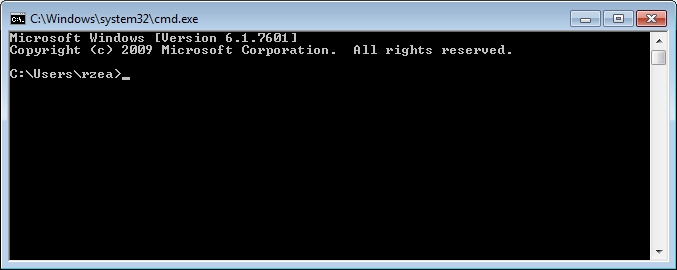 Opening the command line