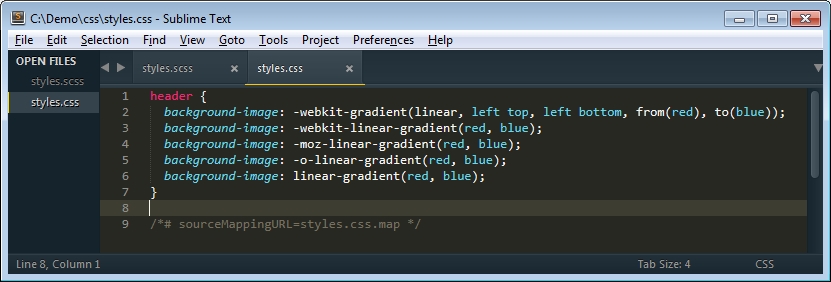 Add some CSS and let the Prepros app do the rest!