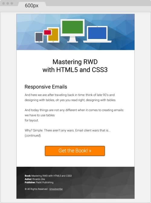 Design – large and small screen views