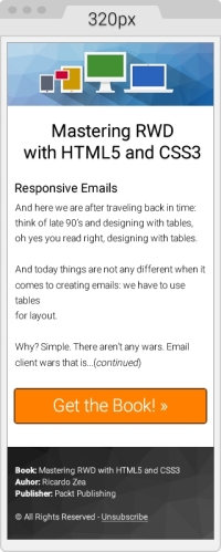 Design – large and small screen views