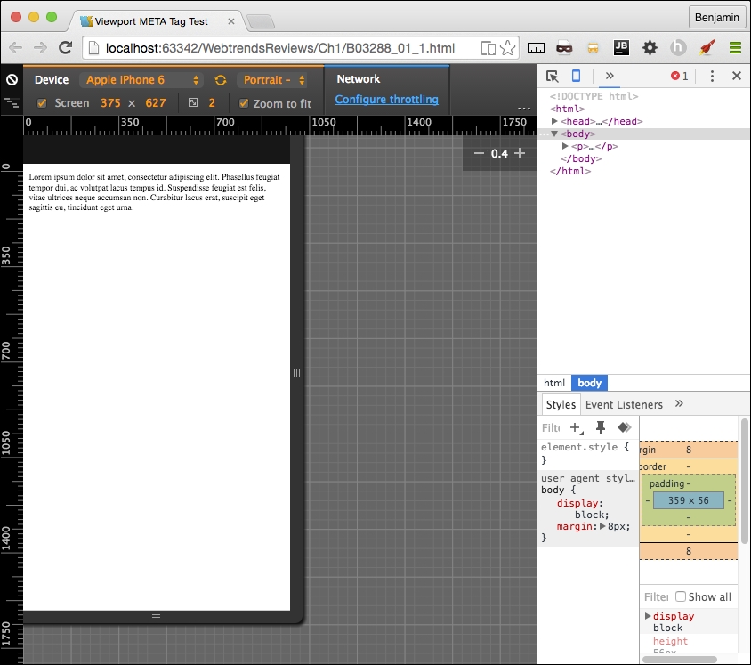 Further explanation of the viewport meta tag