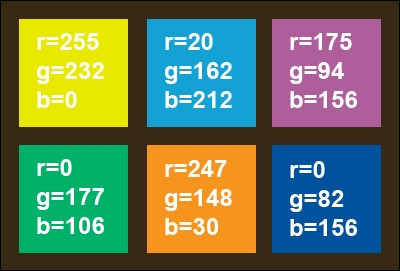 The vivid color swatch