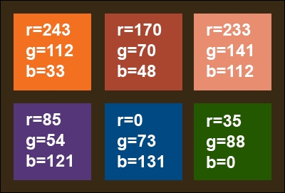 The retro color swatch