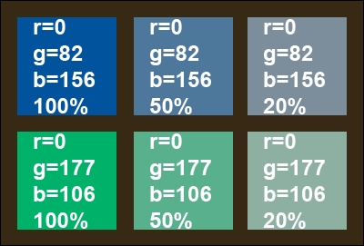 The monotone color swatch