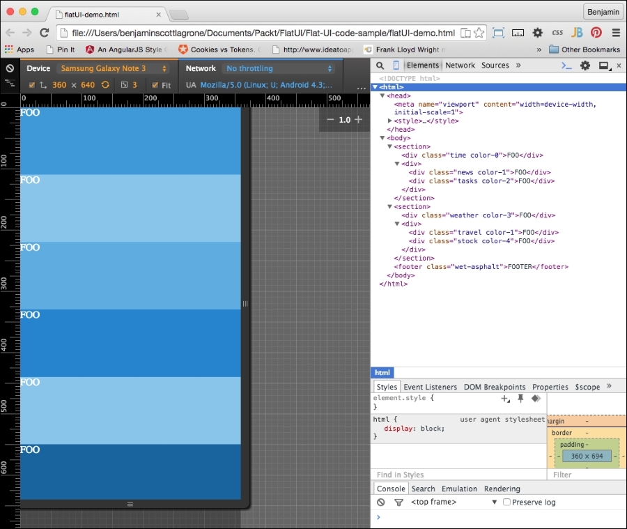 Creating a flat UI layout