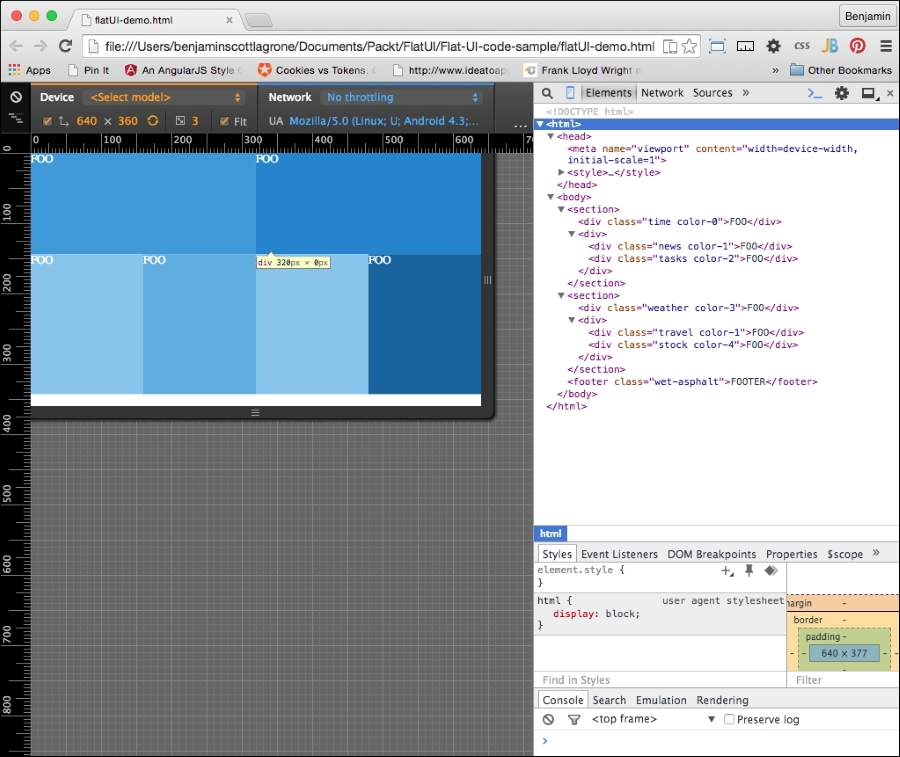 Creating a flat UI layout