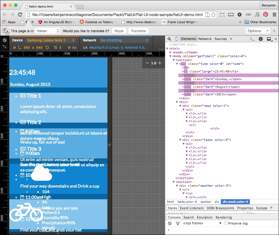 Adding flat UI elements