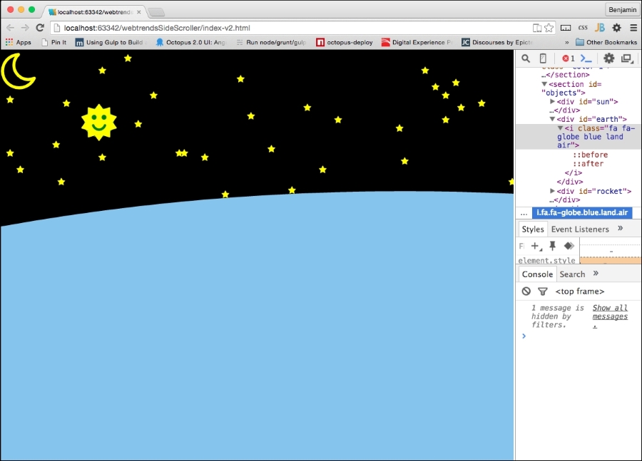 Spreading the objects