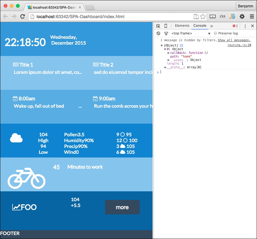 Modifying the JavaScript to use the structure