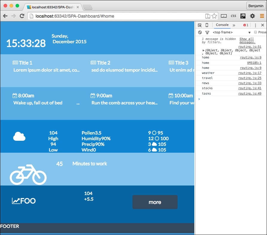 Using the callBack function